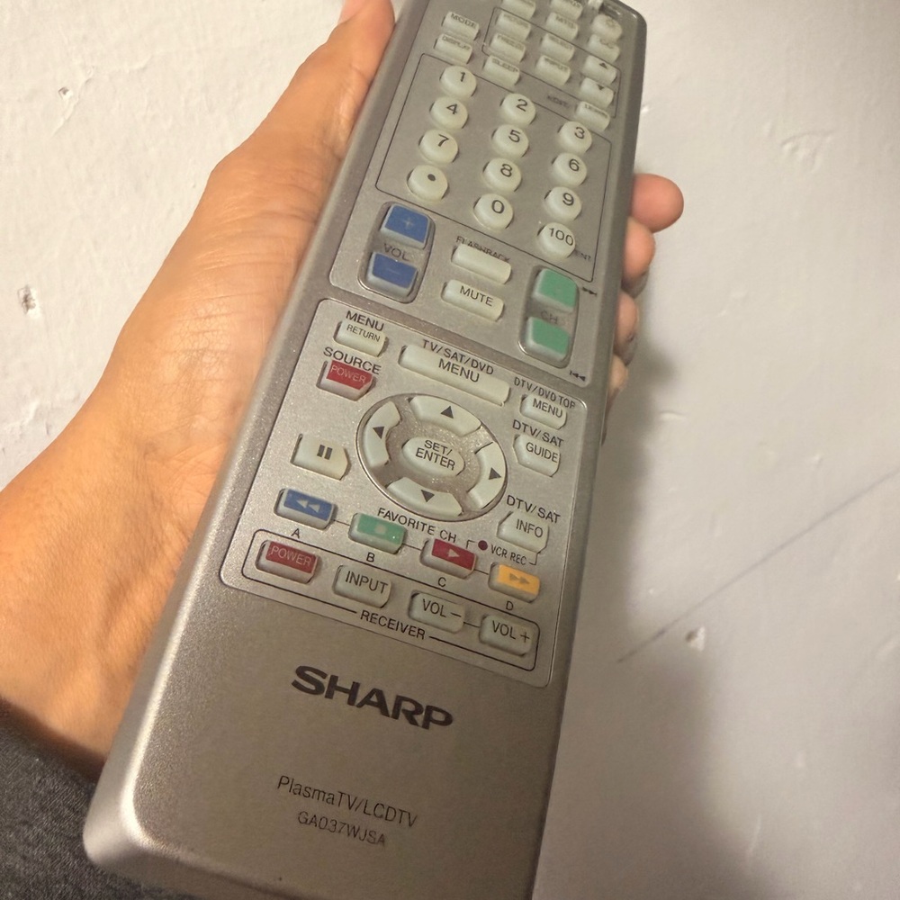Sharp Silver Replacement Remote Control for TVs